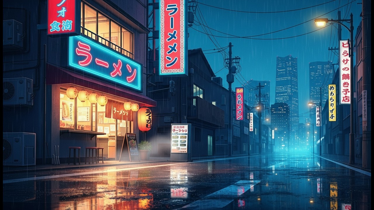 Study Lofi Tokyo Rain 🌧️ | Calm Japanese Chill