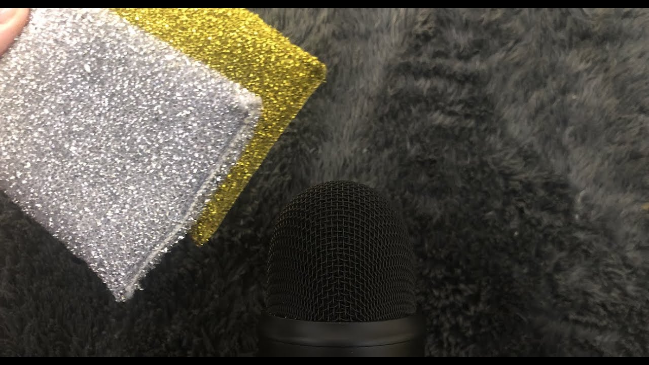 Steel scourer sponge squeezing, scratching and rubbing (no talking) | ASMR