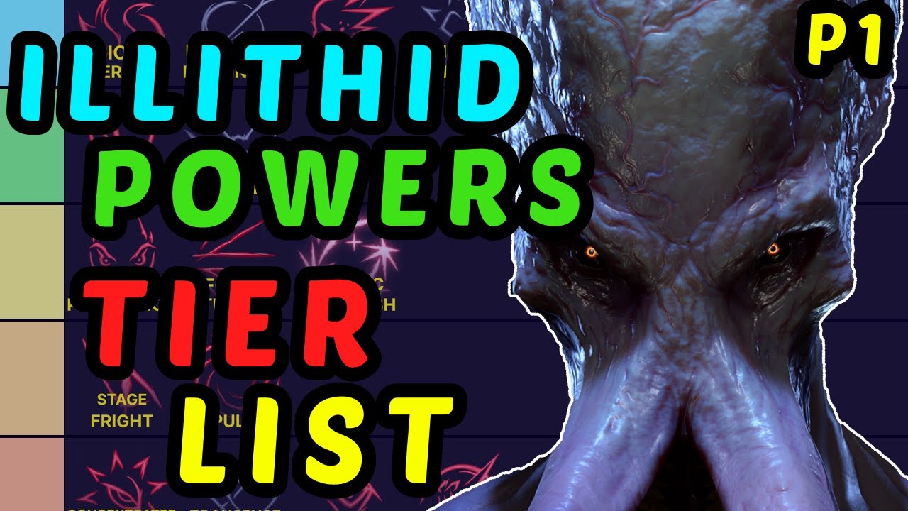 ILLITHID POWERS Tier List - It's TADPOLE TIME - BG3 Honour Mode Guide - Part 1