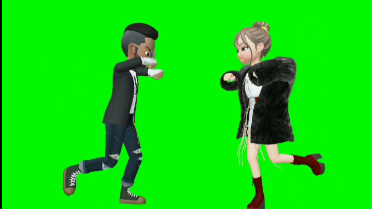 green screen cartoon dance video😊