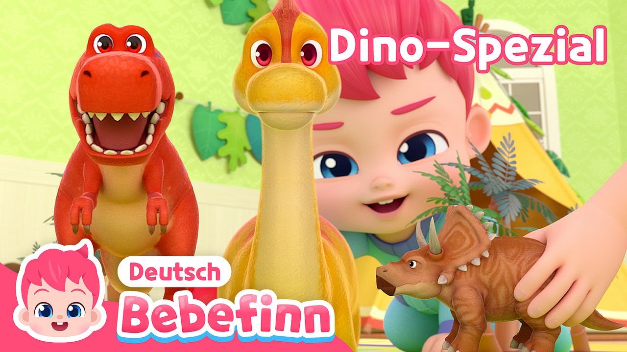 🦖Mix-Dinosaurier Lied | Dinosaurier Lieder | Deutsch und Englisch | Bebefinn Deutsch - Kinderlieder