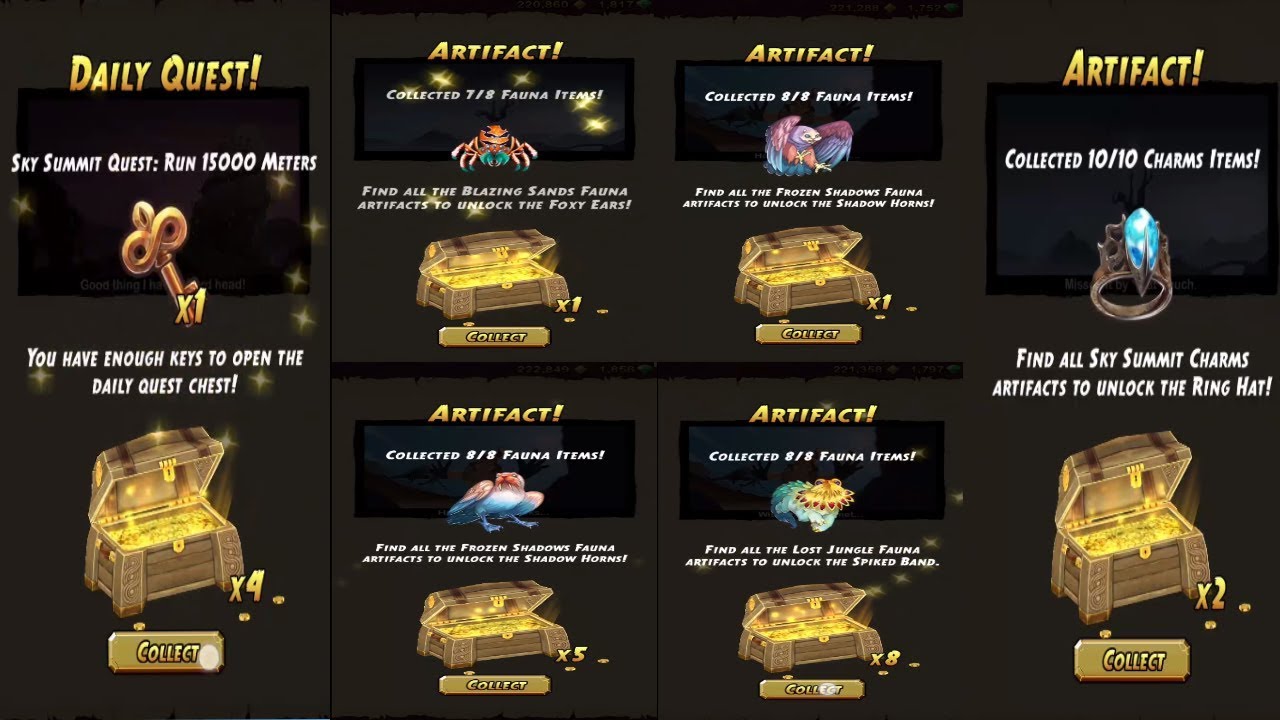 Temple Run 2 All 6 Maps- Temple Run 2 Sky Summit Vs Frozen Shadows Vs Blazing Sands Vs Spooky Summit