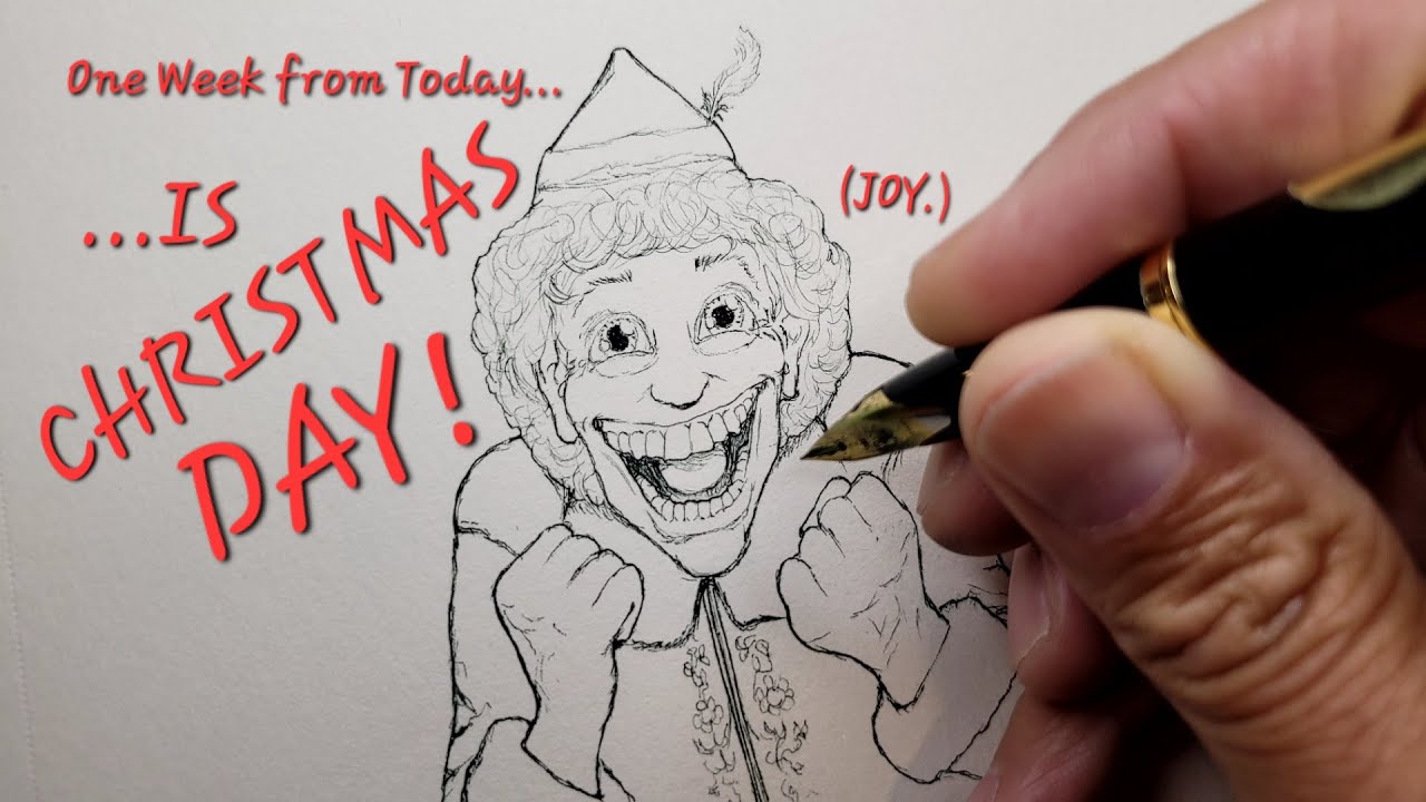 Take it EZ Buddy! Drawing an ELF that's Super-Excited for Christmas!