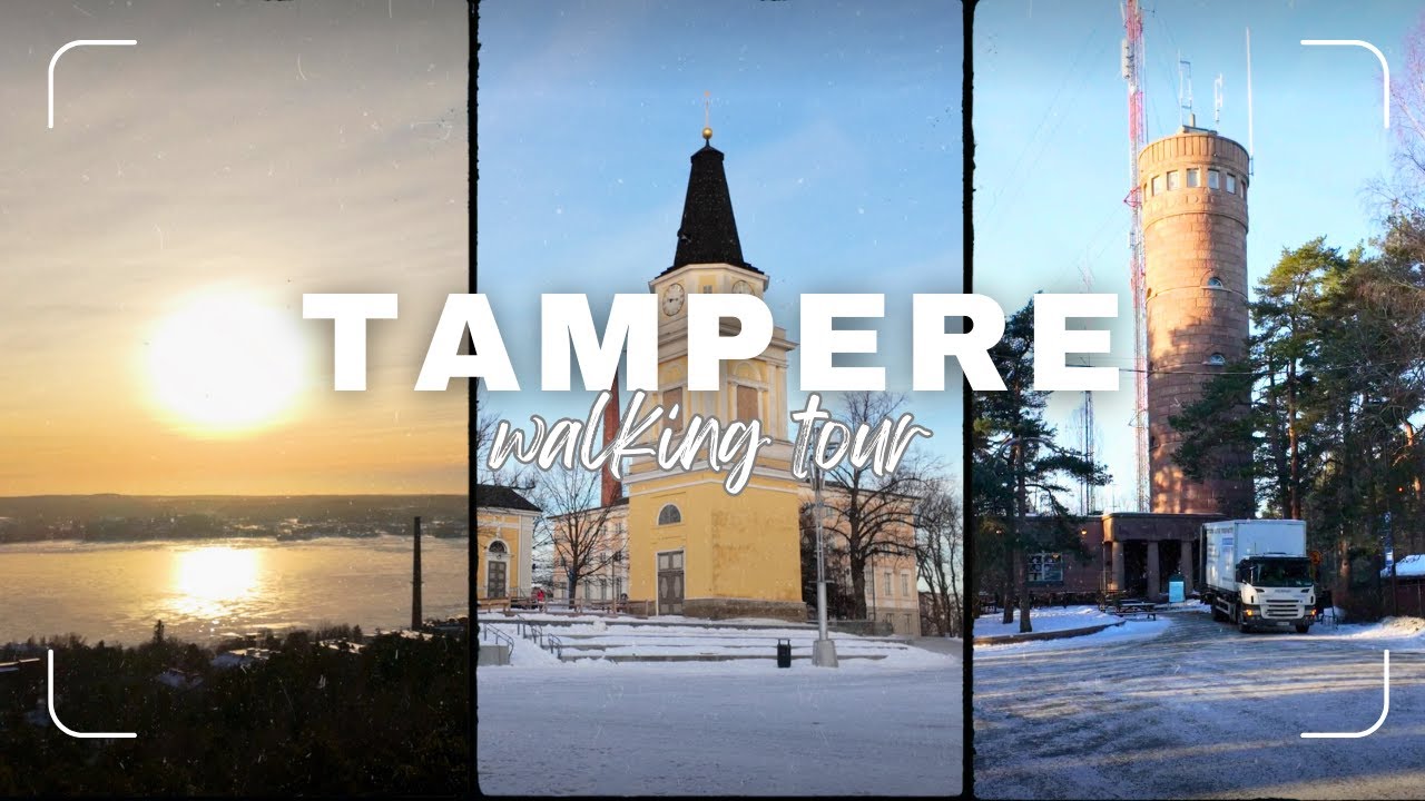 Tampere 2024 Winter Walking Tour | January | -14 °C | Finland | 4K