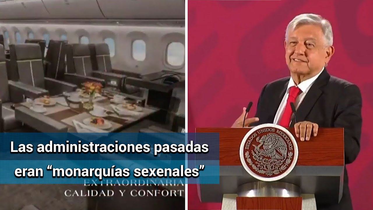 AMLO muestra fotos del primer viaje del avión presidencial