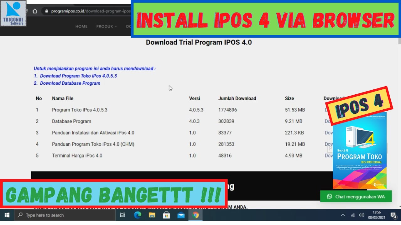 MUDAH !! Cara Install Program IPOS 4 Tanpa CD - PROGRAM IPOS 4 - #tutorial
