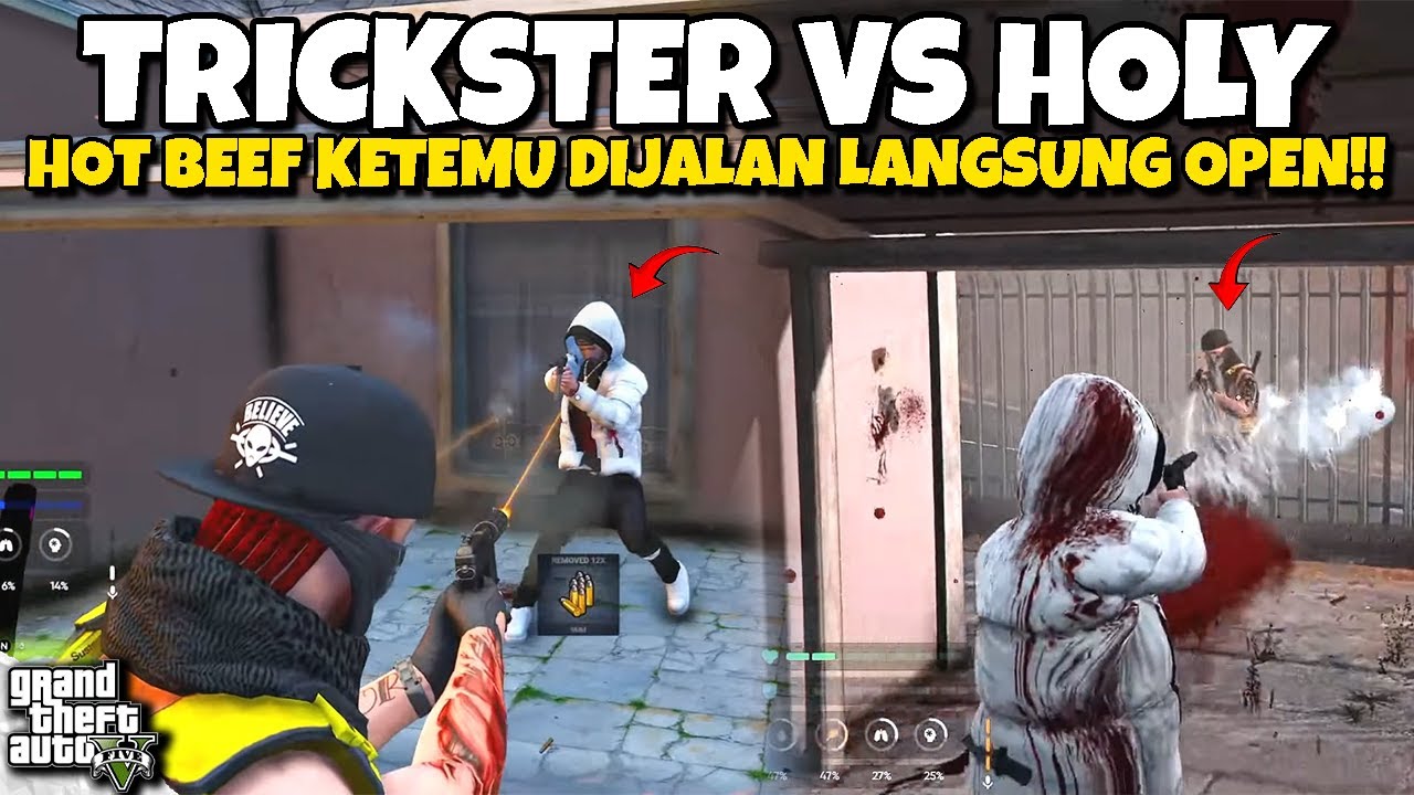 HOT BEEF!! TRICKSTER VS HOLYSYNDICATE KETEMU DIJALAN LANGSUNG OPEN!! || GTA V ROLEPLAY