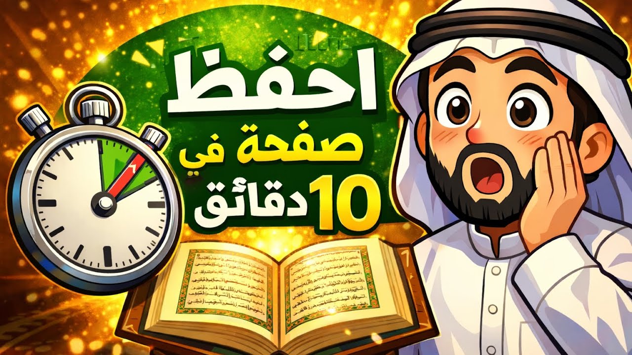 طريقة سهلة لحفظ صفحة من القرآن في 10 دقائق | مجرّبة 100%