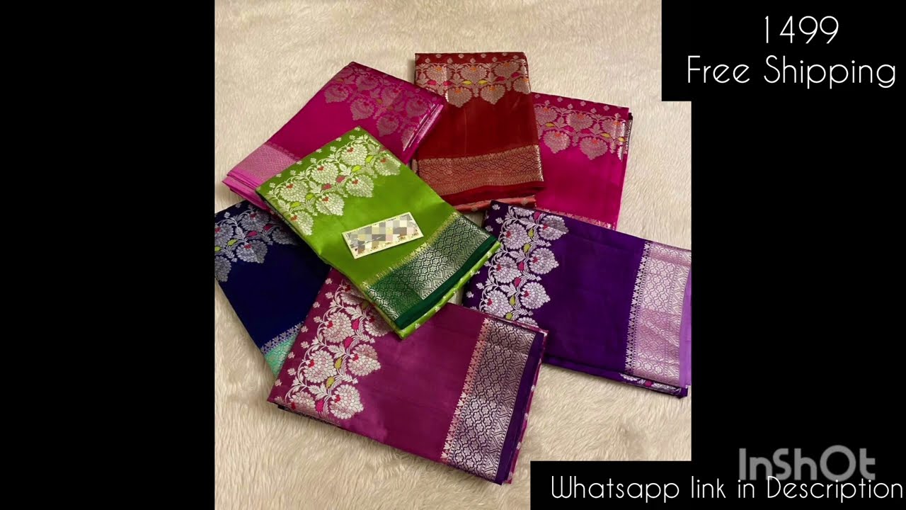 👑MJ FASHION FLAIR👑NEW ARRIVAL🌺Premium Banarasi Handloom KatanSilk Sarees🌺Price ₹1499/-Free Shipping🌺