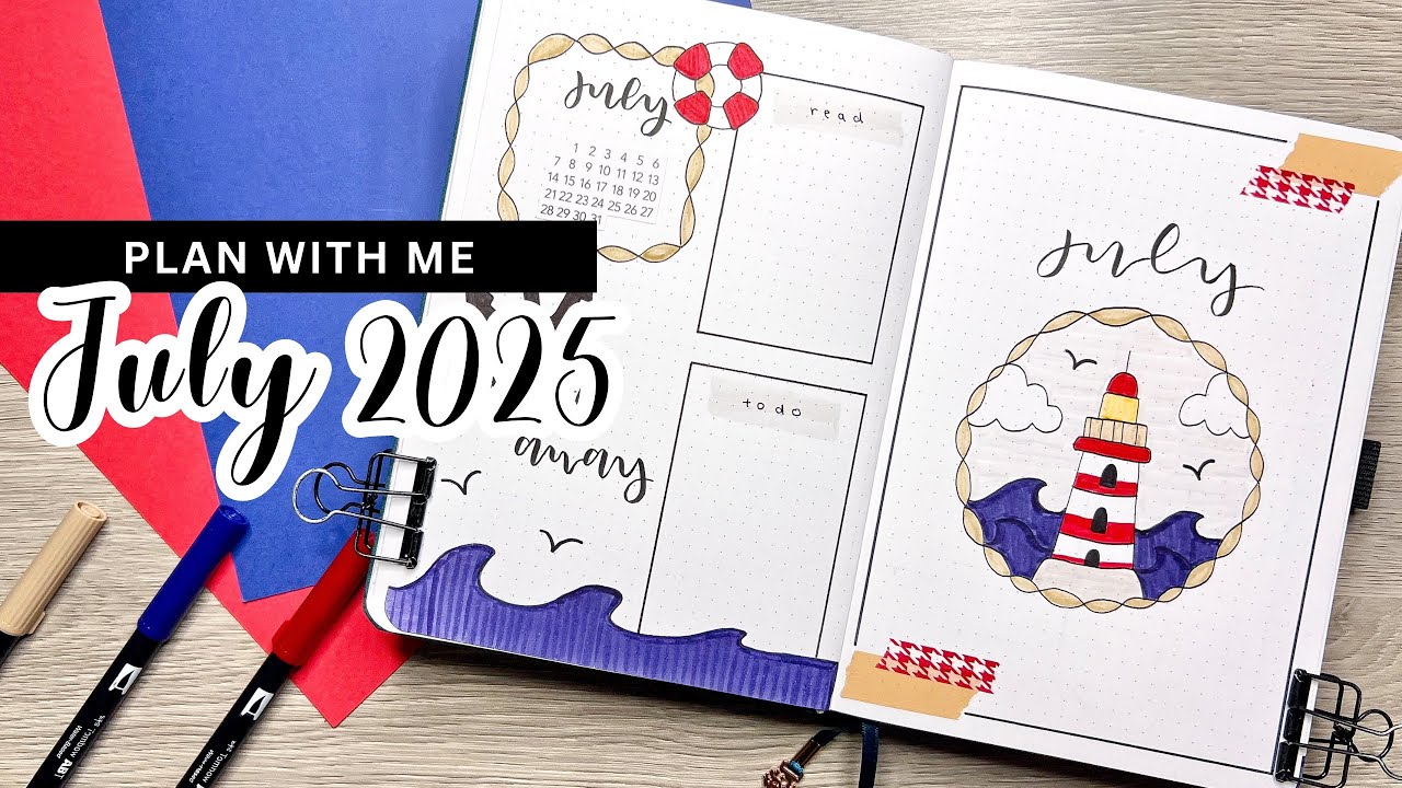PLAN WITH ME || July 2025 Bullet Journal Setup