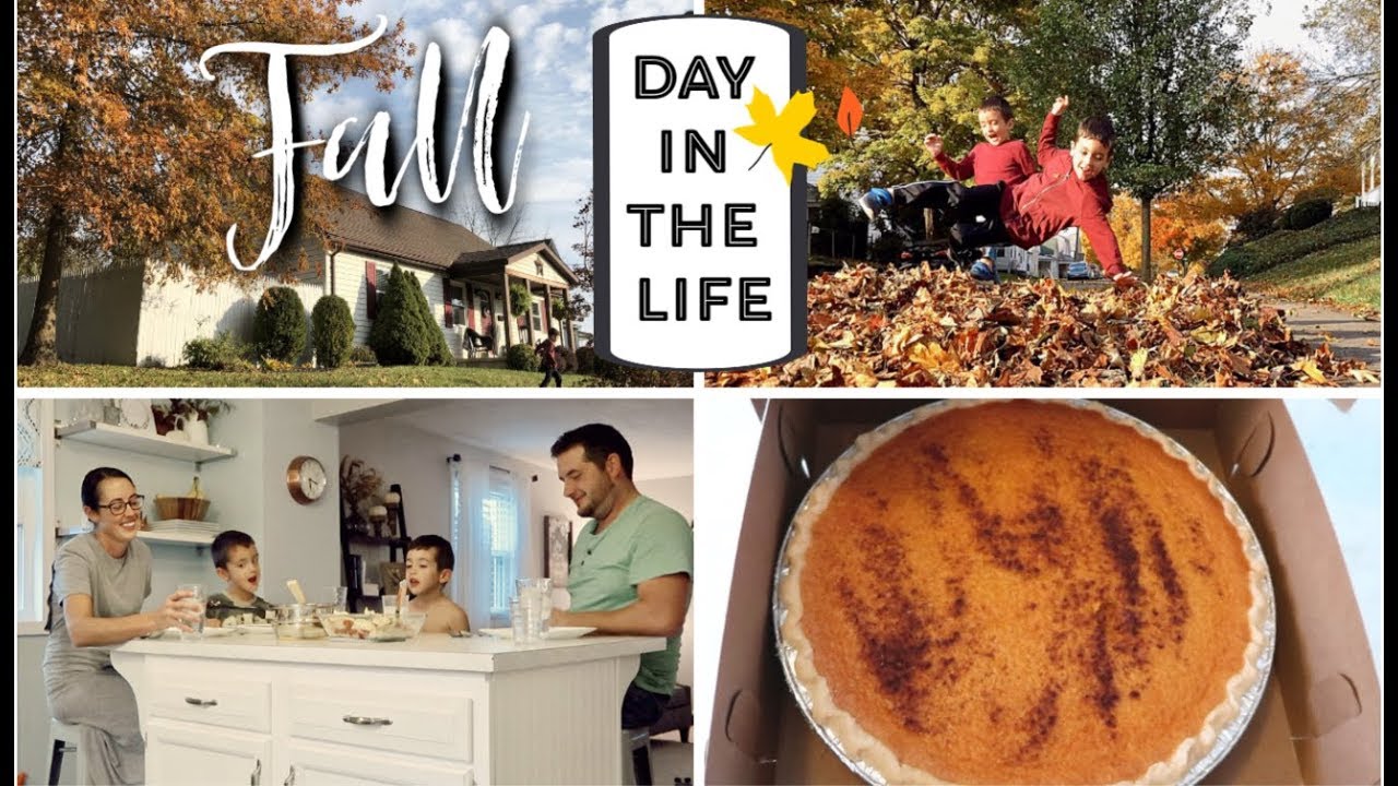 Vlog: Fall Day in our Life at Home in Ohio 🍂  October leaves, Pumpkin Pie
