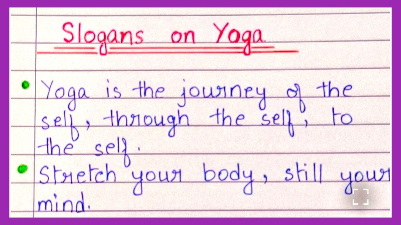 Top 30 Yoga Slogans in English | Best Slogans on International Yoga Day | Yoga Quotes