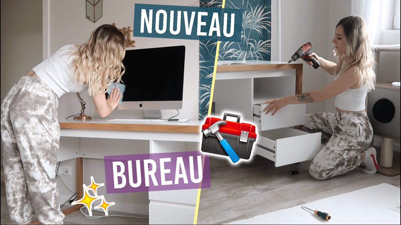 VLOG : J'INSTALLE UN NOUVEAU BUREAU ✨