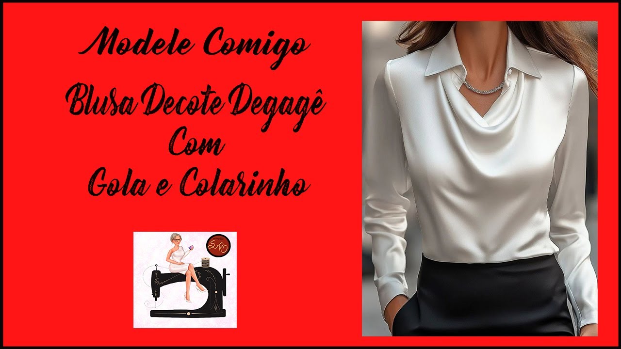 BLUSA DEGAG&Ecirc; COM GOLA (MODELAGEM)