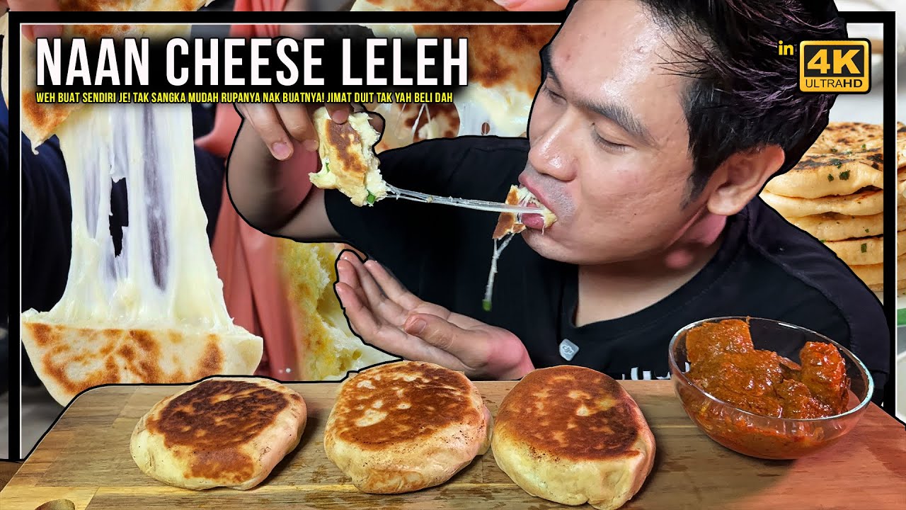 weh buat NAAN CHEESE LELEH mudah rupanya! jimat duit tak perlu beli lagi dah! 🤤