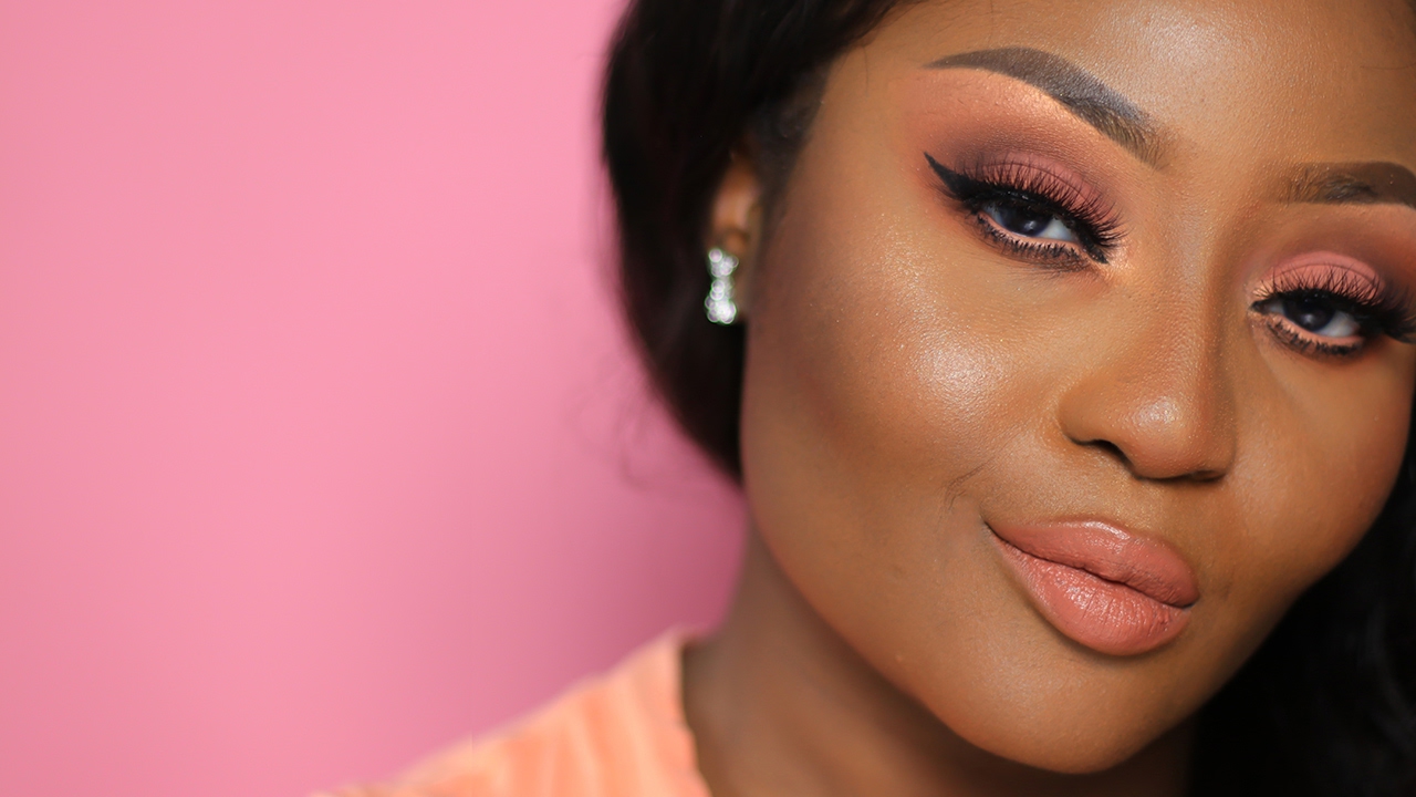 Soft Flirty Nude Pink Peach Makeup Tutorial | Youkeyy