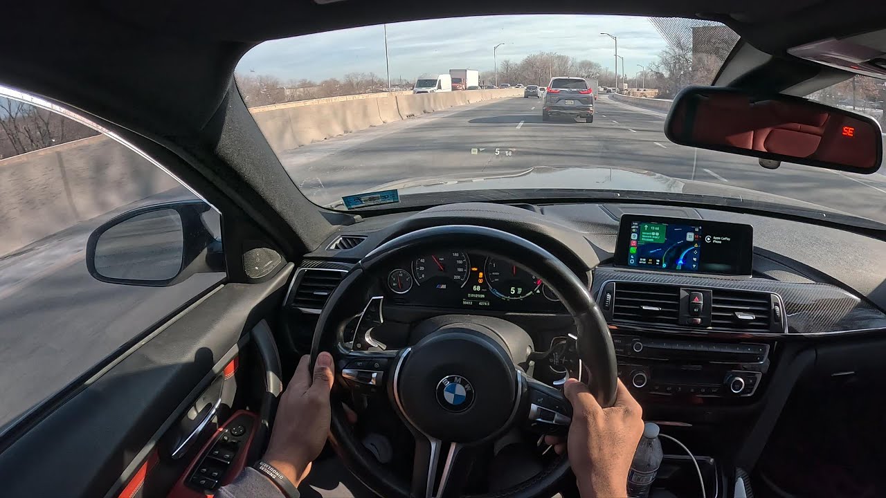 650HP BMW F80 on Bald Tires – 15° Afternoon Highway POV Drive