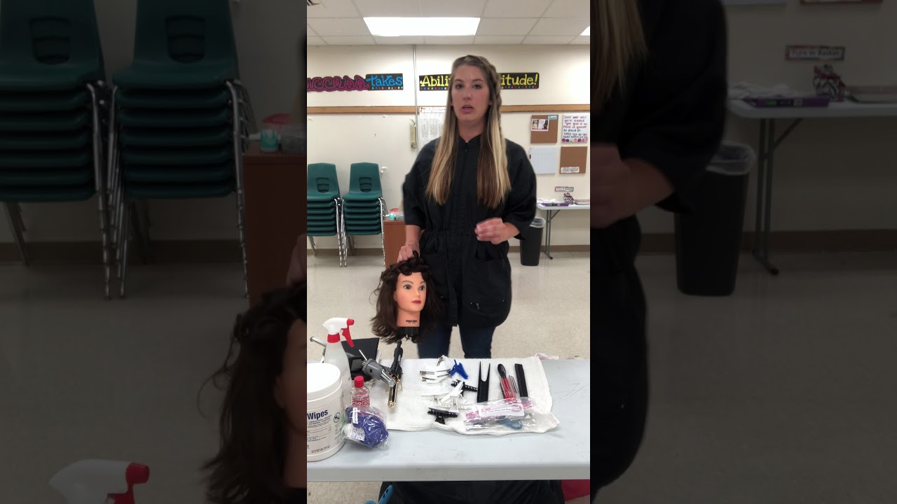 SC State Board Practical Procedures: work area set up 1, thermal curling, and haircut