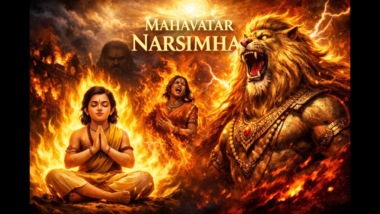 Holika Dahan🔥|🔥🦁 Mahavatar Narasimha | The Power of Prahlad’s Bhakti🙏✨ #vishnuavatar #narasimha