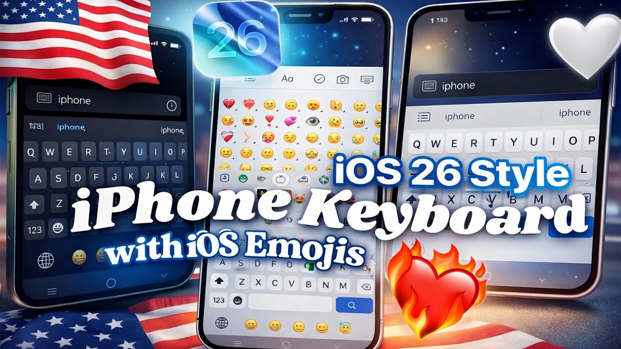 Клавиатура для iPhone в стиле iOS 26 с эмодзи на Android 😍