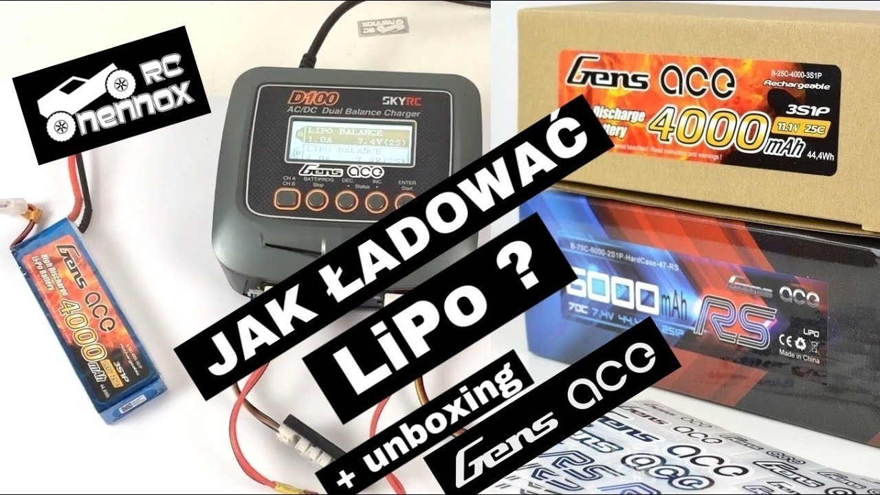 JAK ŁADOWAĆ pakiety LiPo + Gens ACE Unboxing | RC Nennox