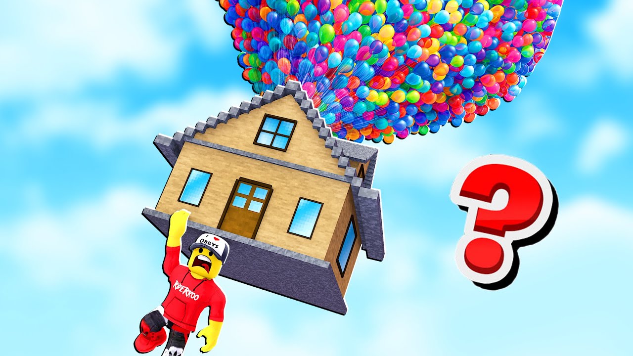 MOHOU NAFUKOVACÍ BALÓNKY VYNÉST DŮM AŽ NA MĚSÍC??? - Roblox Balloon Game