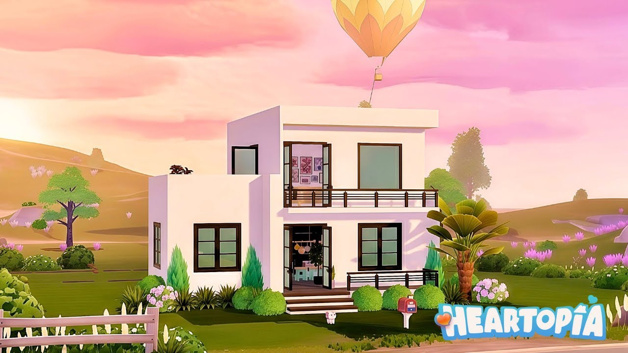สร้างบ้านโมเดิร์นโทนขาวดำ 🤍🖤 | Heartopia