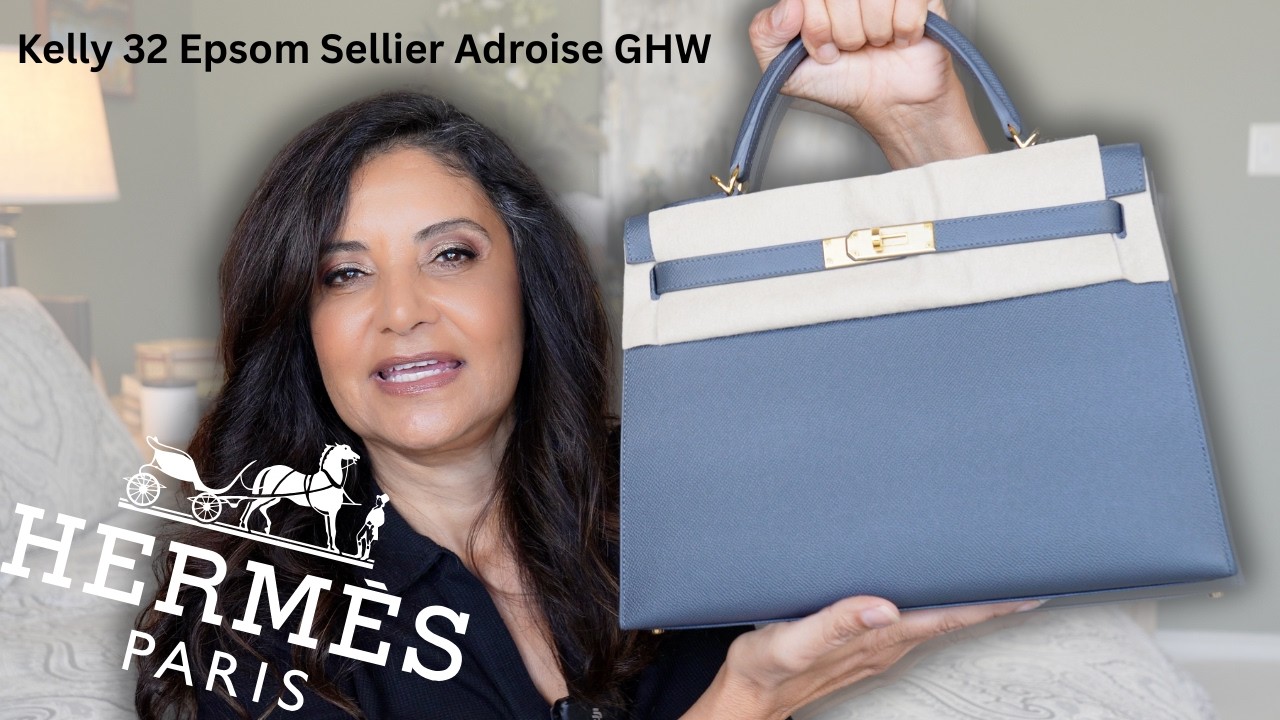 Hermes Kelly 32 Epsom Sellier in Adroise with Gold Hardware