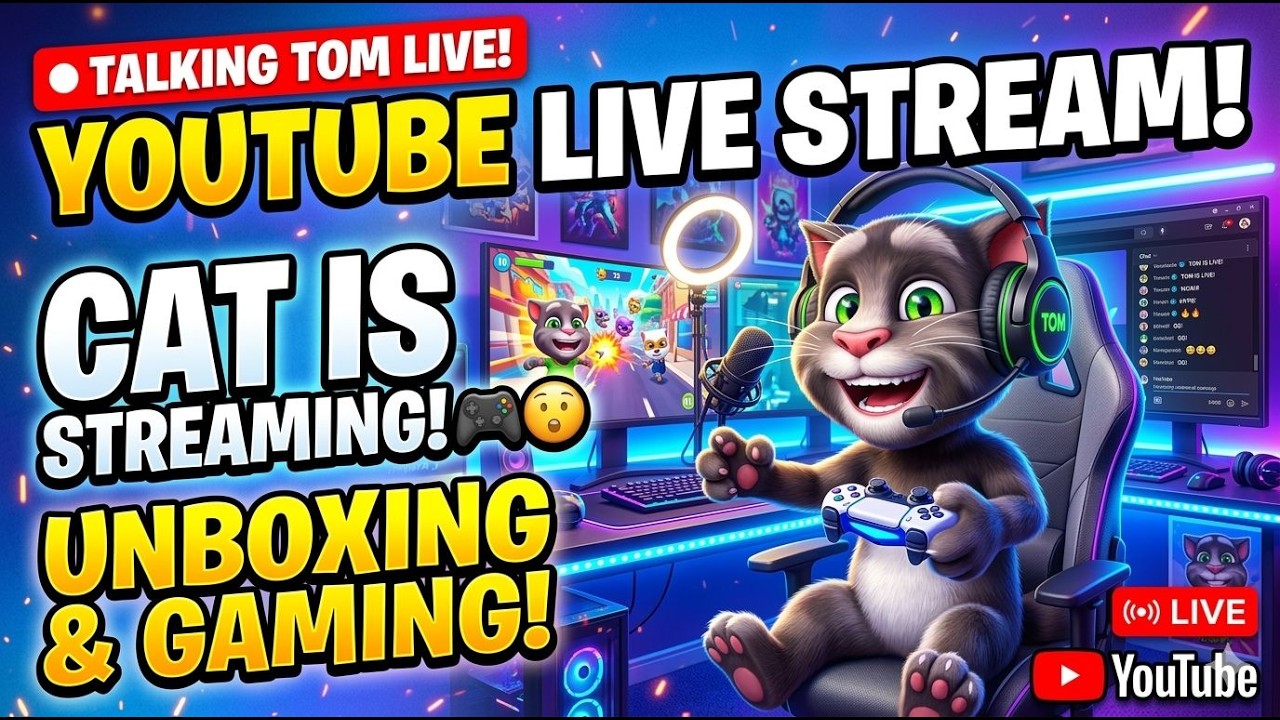 Talking Tom Live #talkingtom #talkingtom2 #trending #live #funnycats #satisfying 😁
