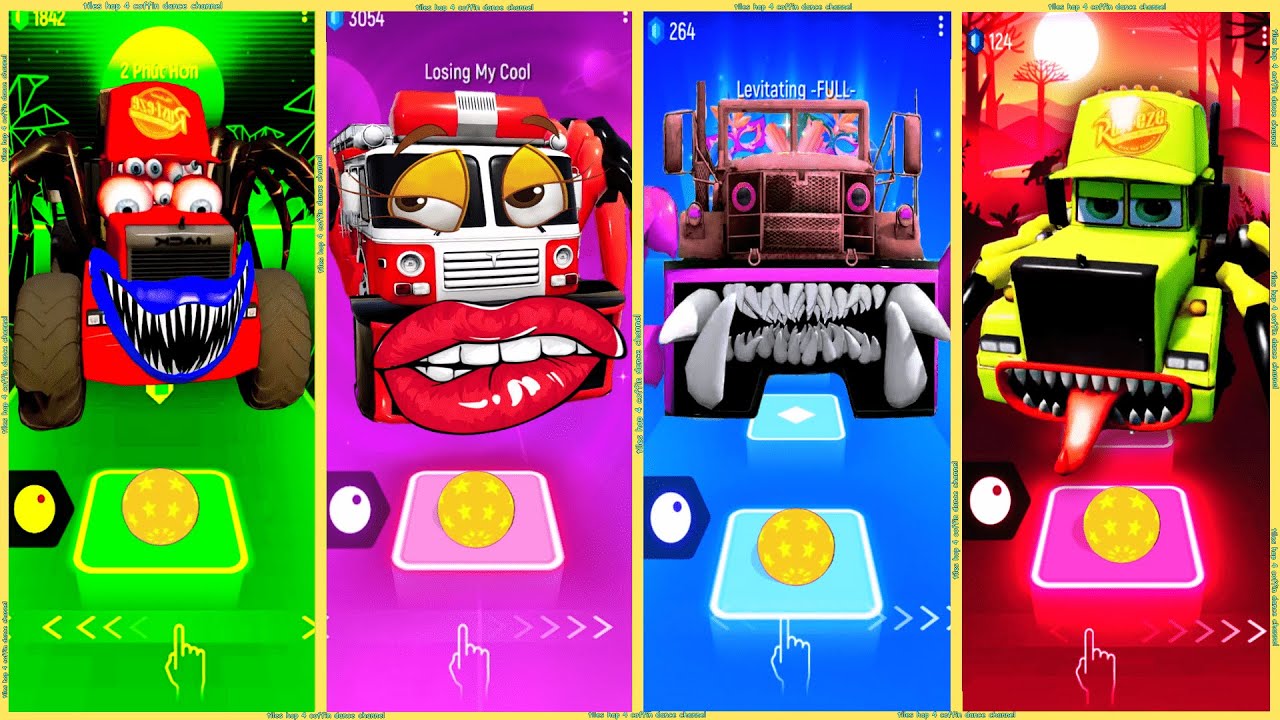 coffin dance - Mack Truck Crazy 🆚 Fire Truck Eater 🆚 Military Truck Eater 🆚 Mack Truck | Tiles HOP❗