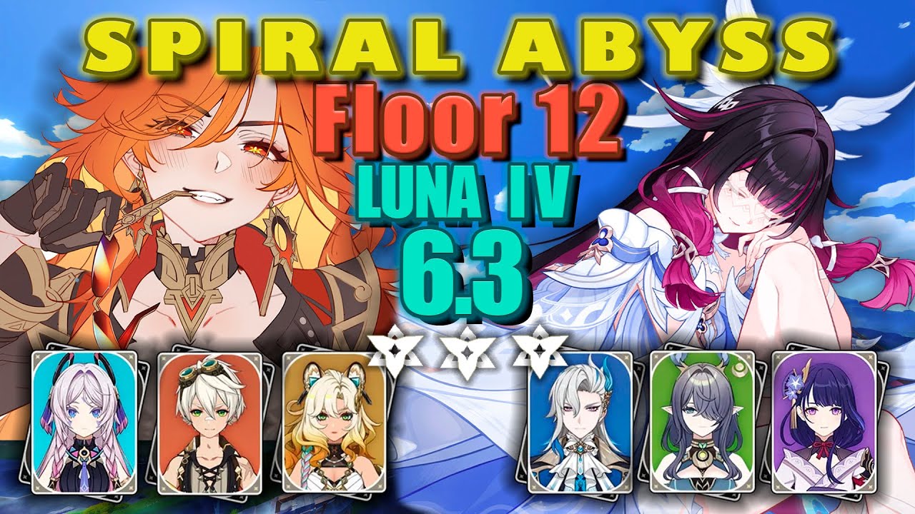 SPIRAL ABYSS: FLOOR 12 | LUNA IV: 6.3 Genshin impact | Gameplay no commented