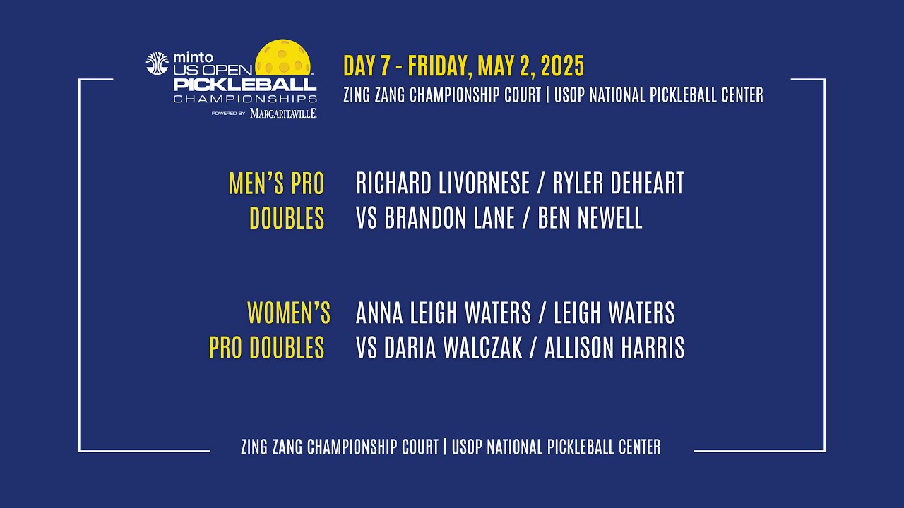 2025 CBSSN US OPEN PICKLEBALL CHAMPIONSHIPS MAY 2