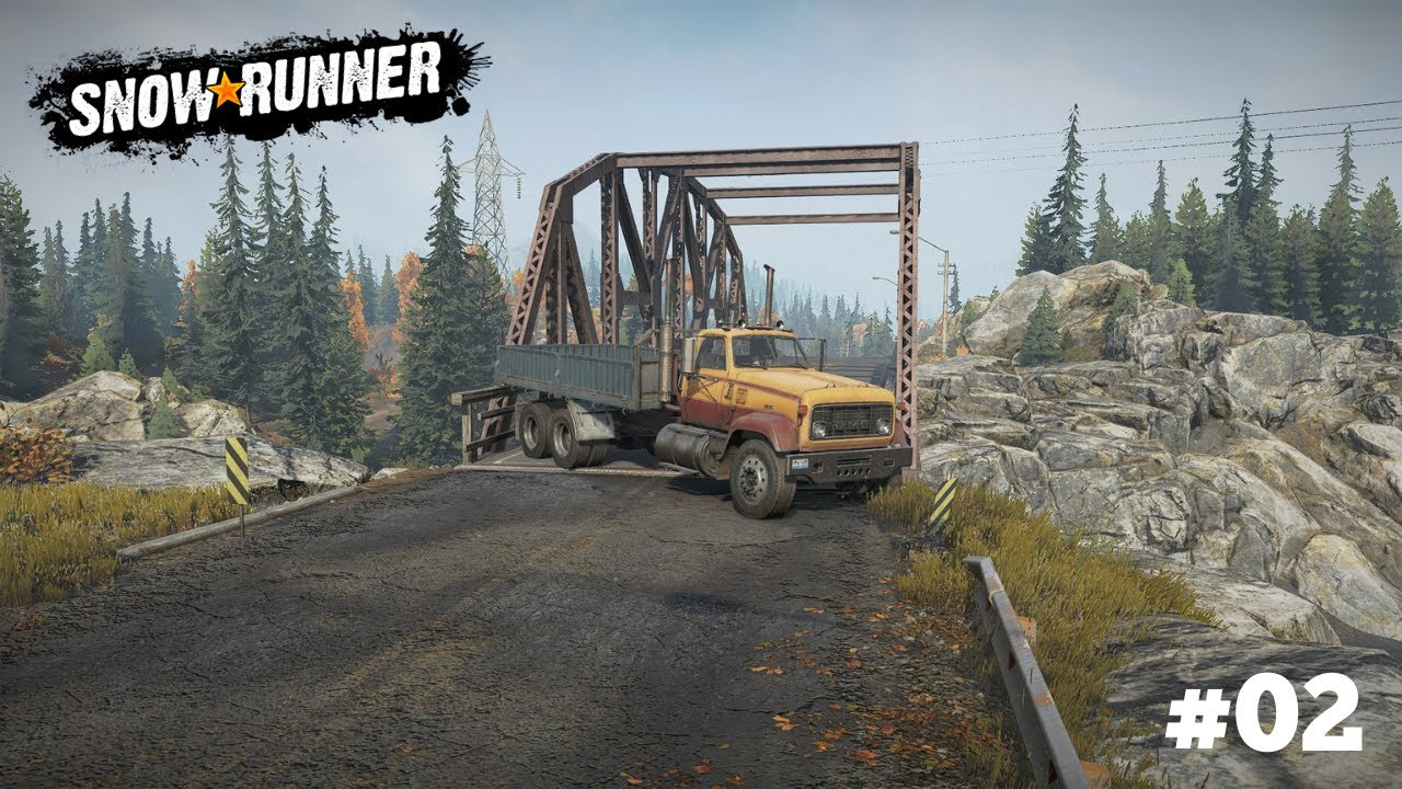 BUILD A GIANT BRIDGE IN THE MIDDLE OF THE MAP - SNOWRUNNER #02