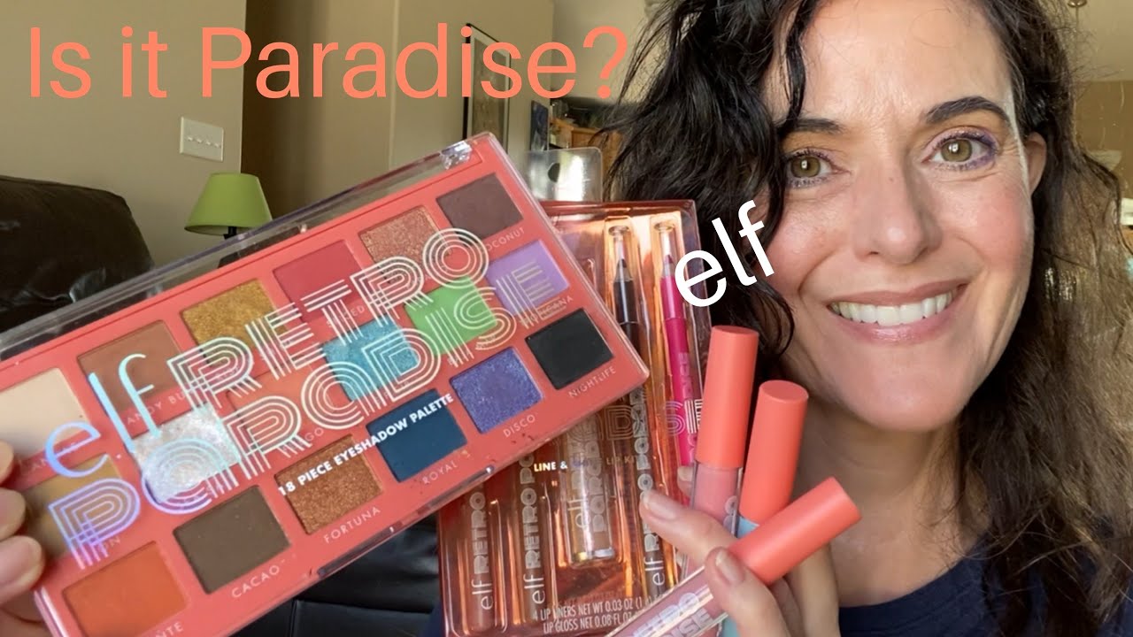 Elf Retro Paradise! Palette and lips--full review and swatches