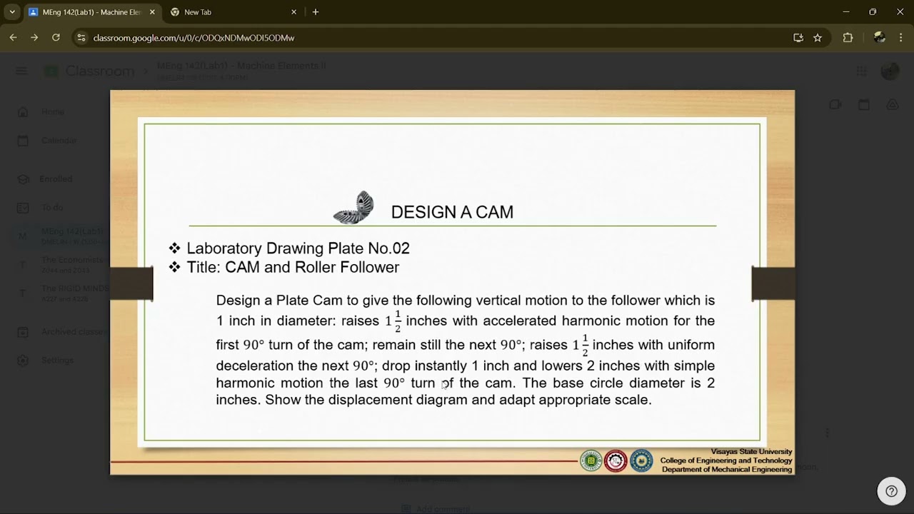 MachElem Laboratory 02: Plate Cam with Roller Follower
