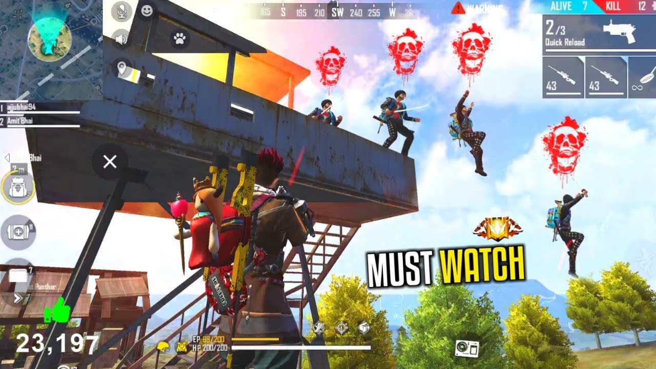 Duo Game with 2 AWM OverPower Best Gameplay - Garena Free Fire