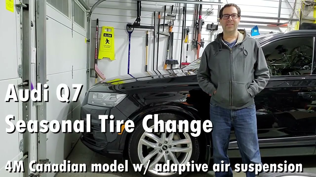 Audi Q7 4M Seasonal Summer Winter Tire Change w/ Adaptive air suspension and TPMS ALL STEPS COVERED