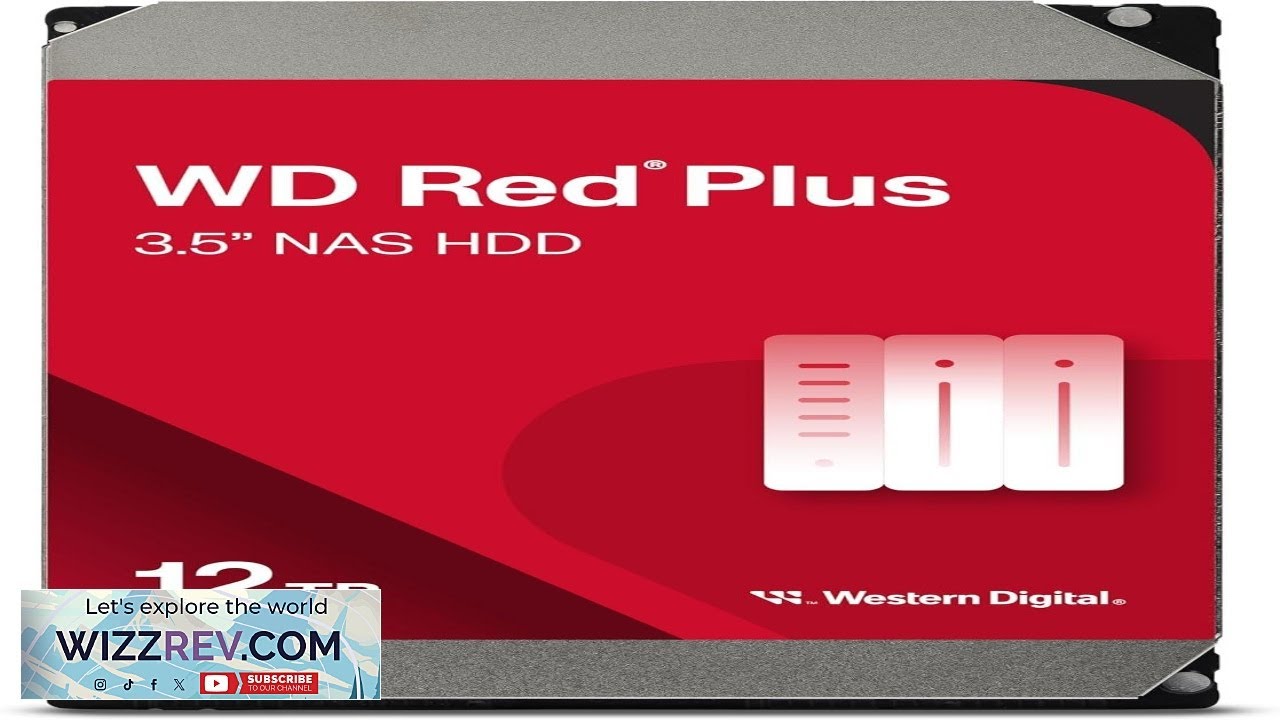 Western Digital 12TB WD Red Plus NAS Internal Hard Drive HDD