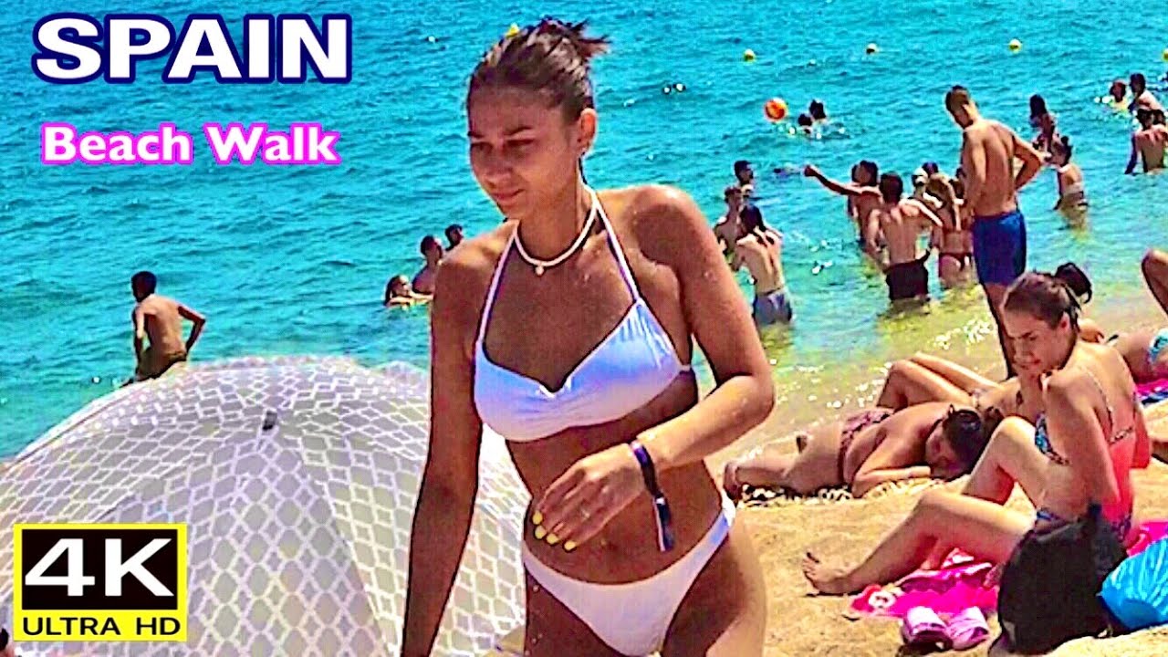 4K Beach Walk - Calella Sapin - Summer Holiday - July 2022