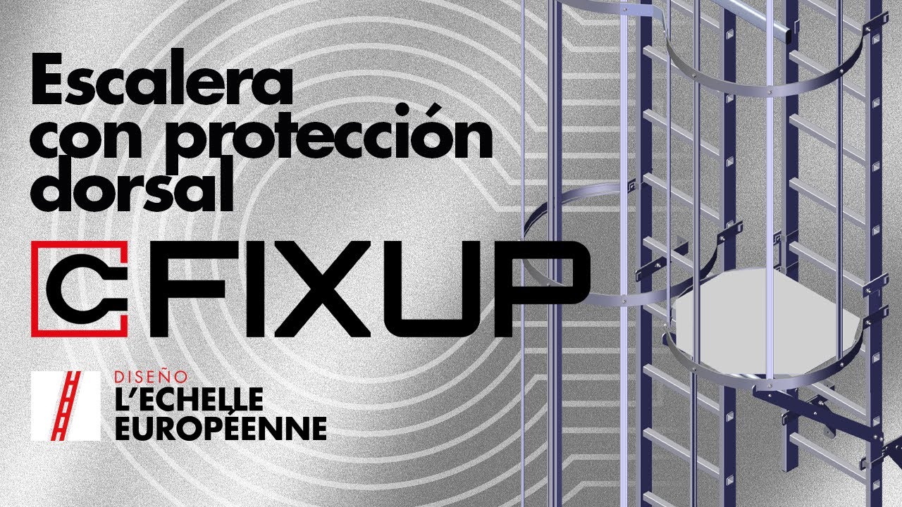 Escalera con protección dorsal FIXUP | Acceso seguro en altura por L’Échelle Européenne