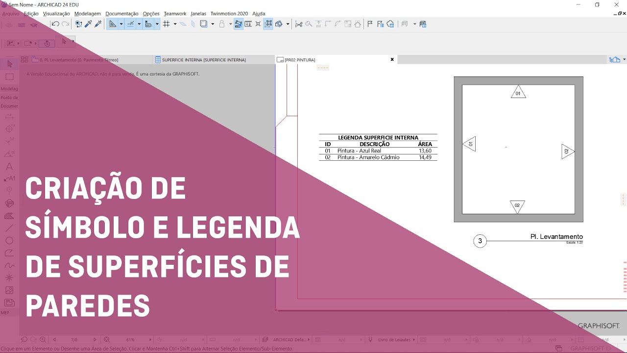 [TUTORIAL] Criação de Símbolo e Legenda de Materiais no Archicad