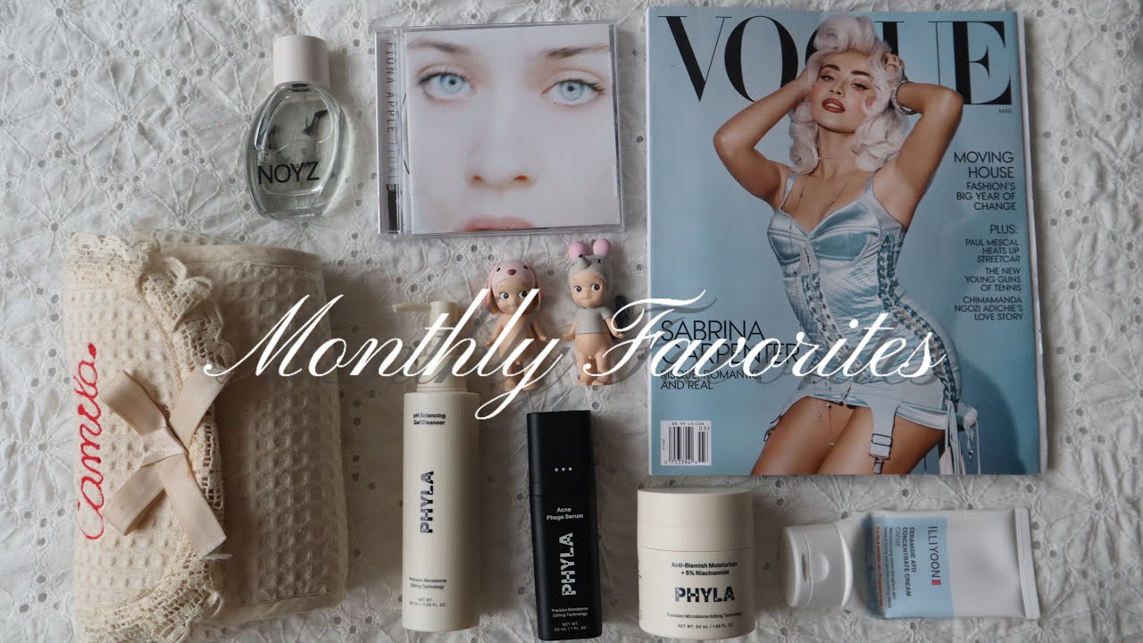 MONTHLY FAVORITES | skincare, clothing, media