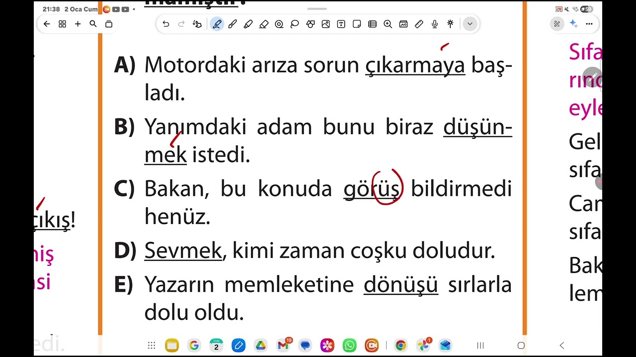 İsimfiil Önce Ben