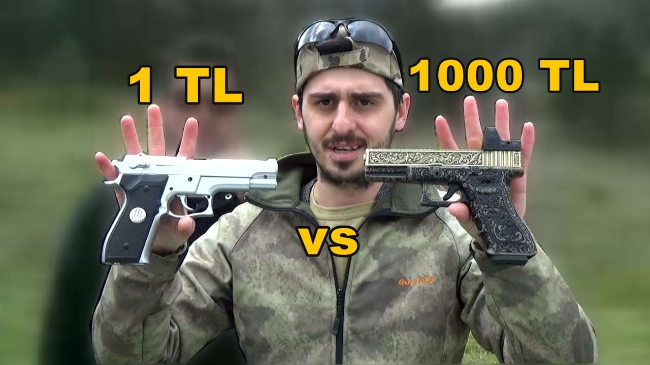 1 TL vs 1000 TL Glock Tabanca İncelemesi !