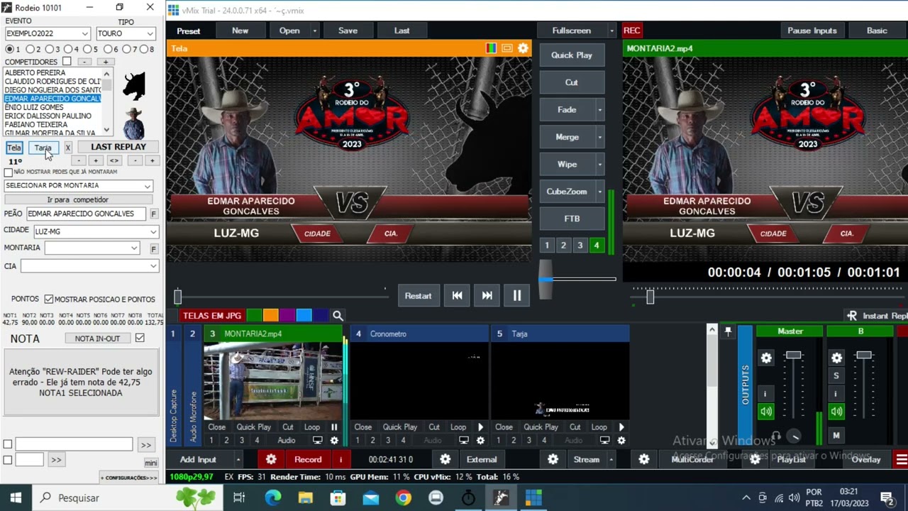 Rodeio Digital Facilitando Video - Simplificando o Replay Vmix