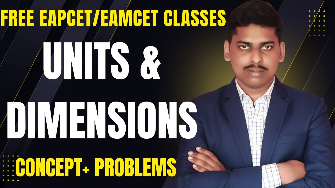 Units & Dimensions | Telugu | class 11 | Physics | Eapcet | Eamcet | Free online classes/crashcourse