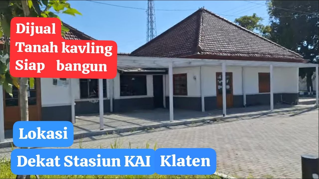 Dijual tanah kavling siap bangun hanya 500m dari  Stasiun KAI Klaten. Sangat bagus dan potensial.