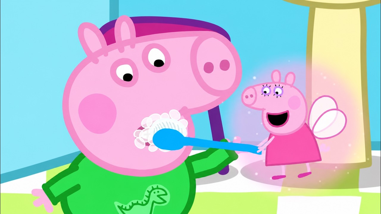 BRUSH, BRUSH, BRUSH! 🪥 Peppa Pig Songs: Tooth Fairy Dance-Along ✨ Best Cartoons for Babies