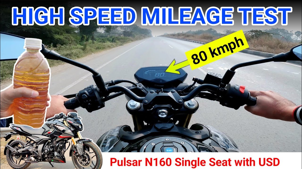 Bajaj Pulsar N160 Single Seat Mileage Test 2026 ⛽ | Bajaj Pulsar N160 Single Seat Dual Channel ABS 