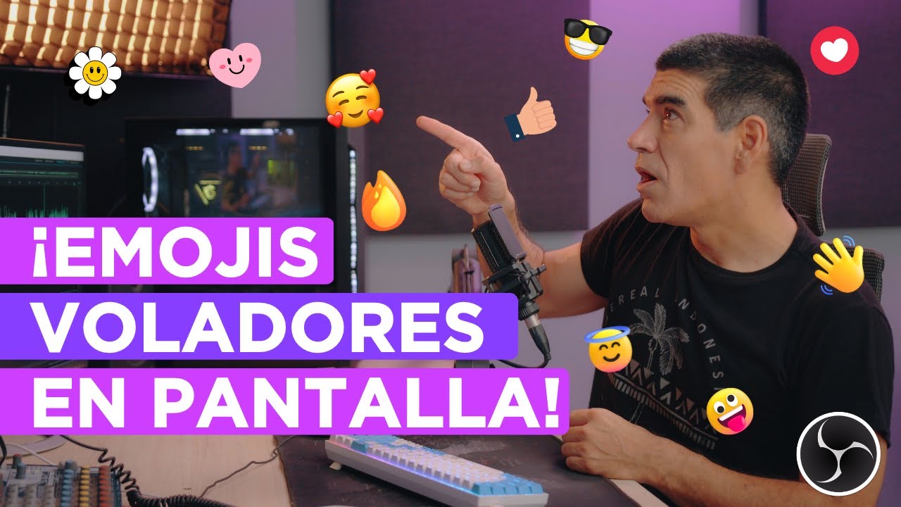 🥳 COMENTARIOS y 😀 Emojis en PANTALLA ► Con OBS Studio - Paso a Paso